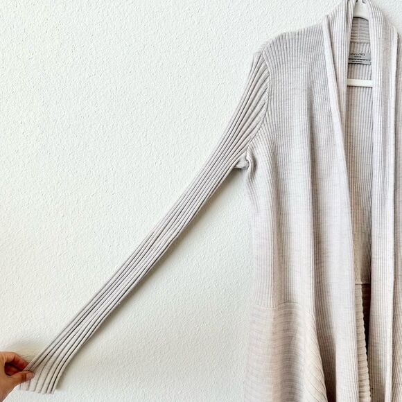 AllSaints Keld Long Sleeve Cardigan in Cream Size Medium - Picture 6 of 9